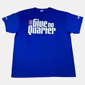 Pro Weight Shirt LA Clippers Give No Quarter Graphic Blue NBA Basketball Size XL